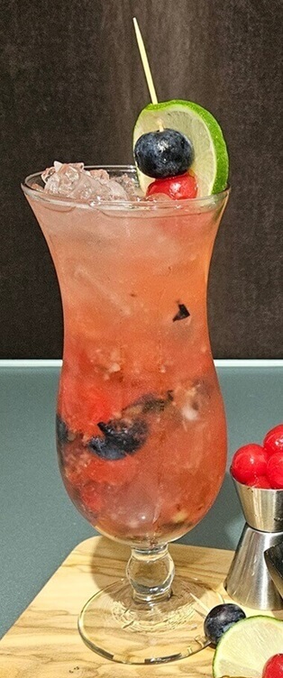 Tequila Berry Smash Cocktail