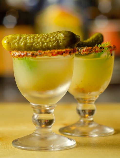 Tequila pickle shots