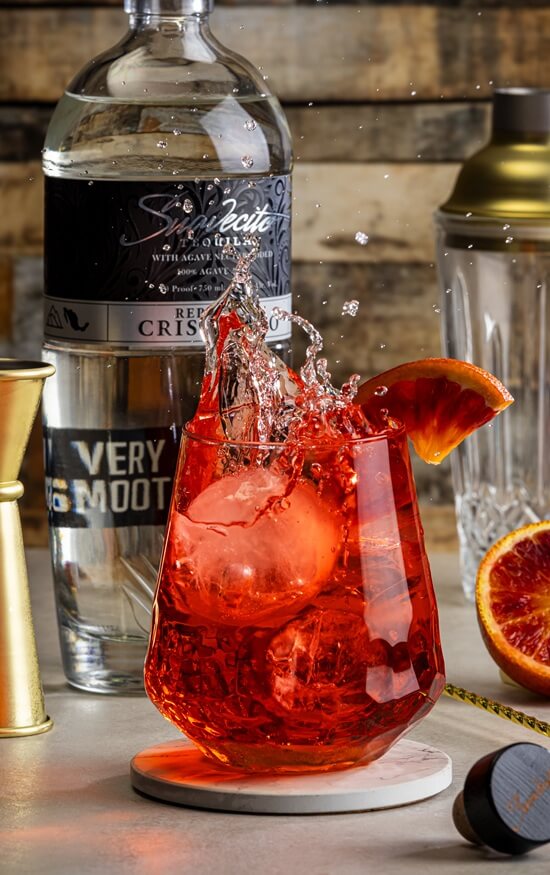Cristalino Campari Spritz made with Suavecito Tequila